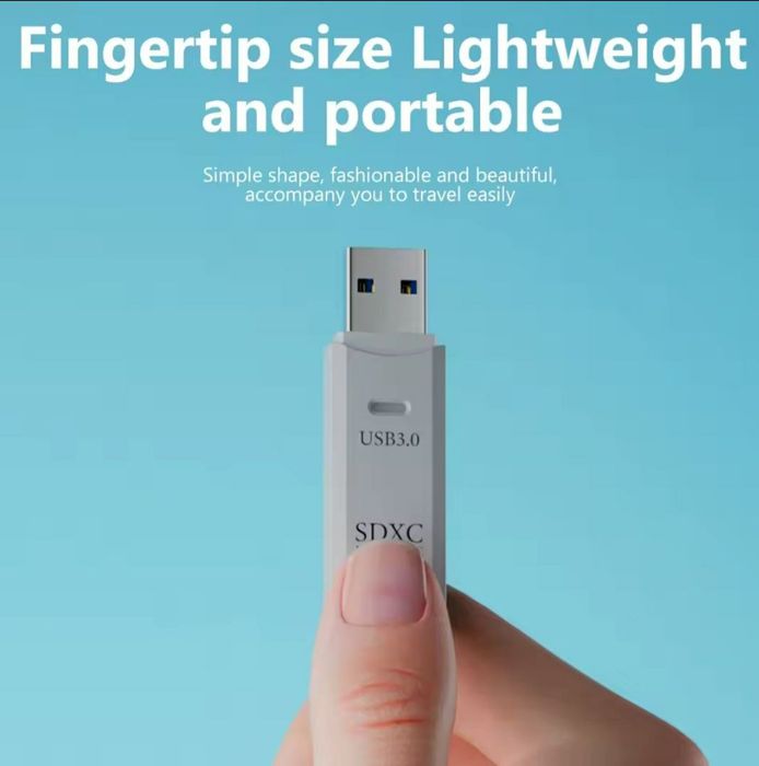 Кардрідер 2-в-1 USB 3.0,  для карт пам'яті SD та microSD (TF)