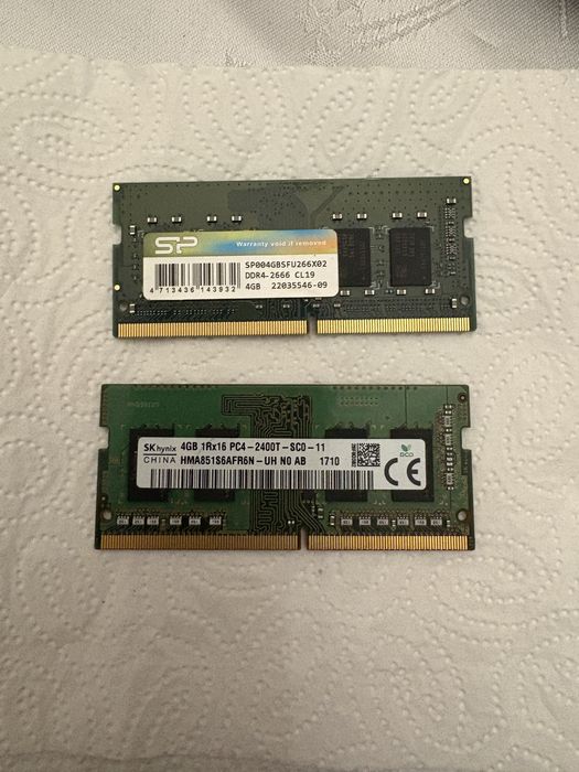 RAM DDR4 2x4g do laptopa