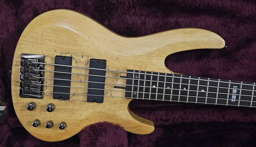 ESP LTD B-205 Spalted Maple Natural Satin