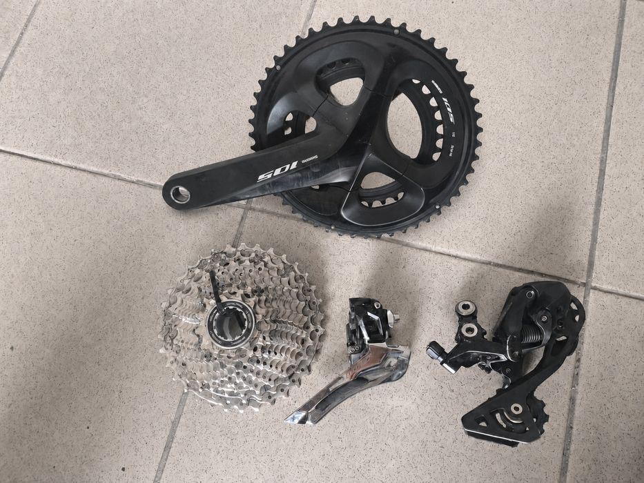 Napęd shimano 11s 105 r7020, korba 105 50/34, kaseta 11-34 i przerzutki r7020