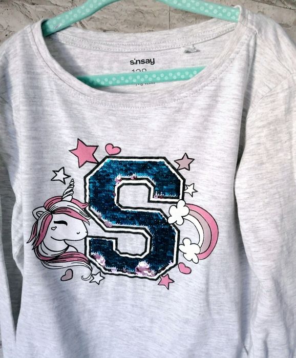 Bluzka cekiny jednorożec 128