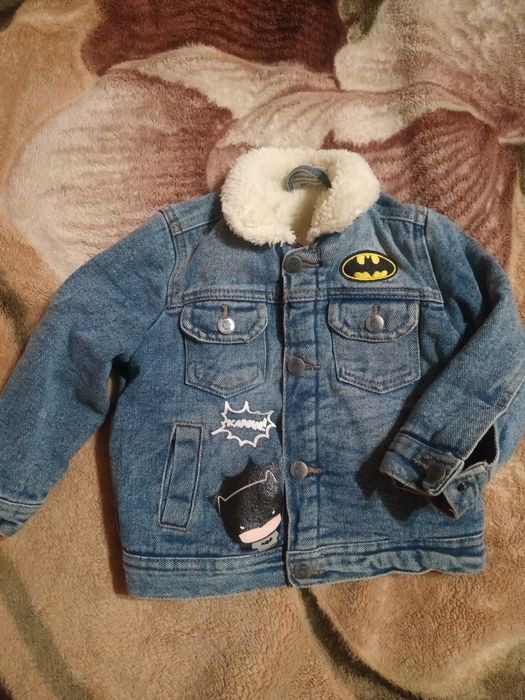 Джинсова, тепла курточка на хлопчика 86 розмір