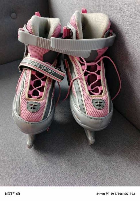 Łyżwy dziewczęce regulowane roz. 38-41