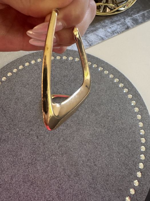 Kolczyki duże lekkie trójkąty 7 cm