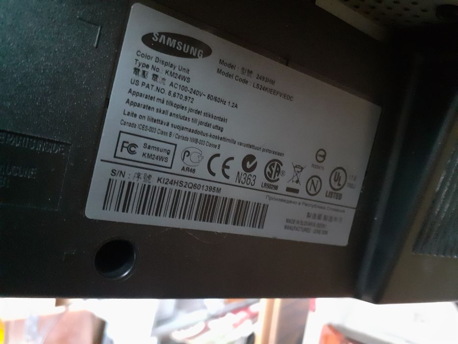 Monitor samsung syncmaster 2493hm rotativo sem imagem