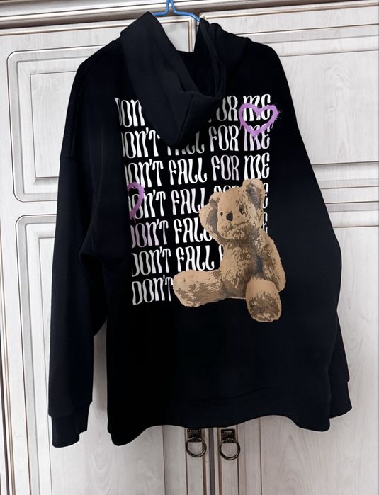 Чорне худі на флісі