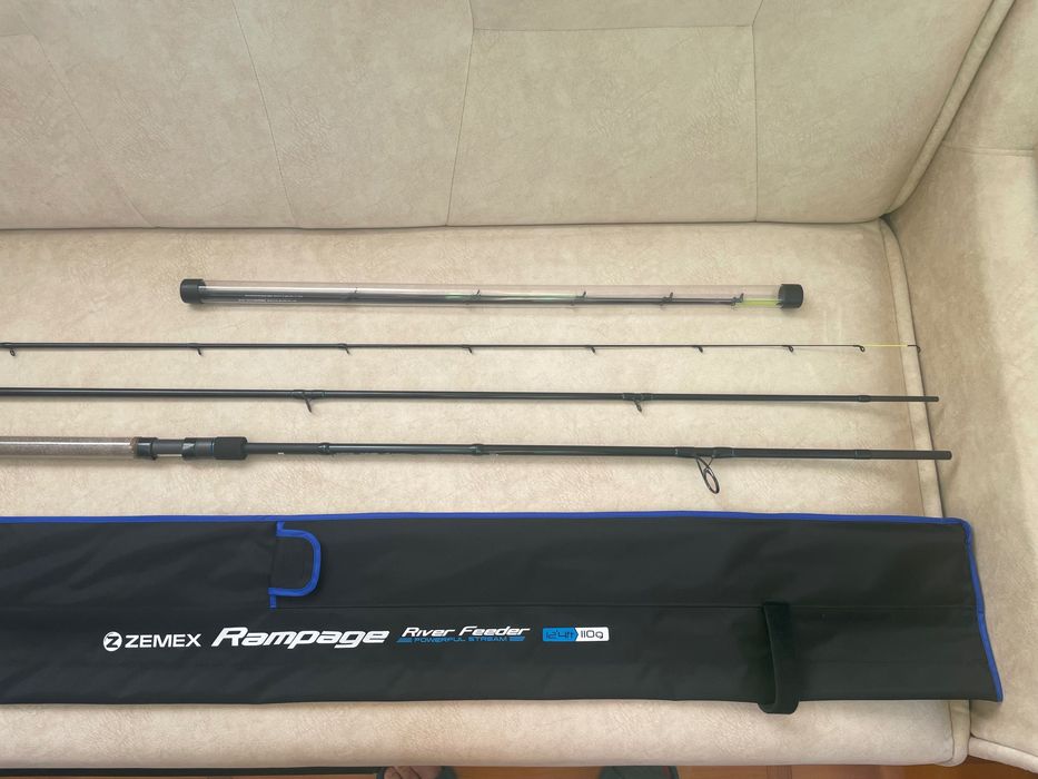 Вудлище фідерне Zemex Rampage River Feeder довжиною 3,75 м з тестом до 110 г (як новий)