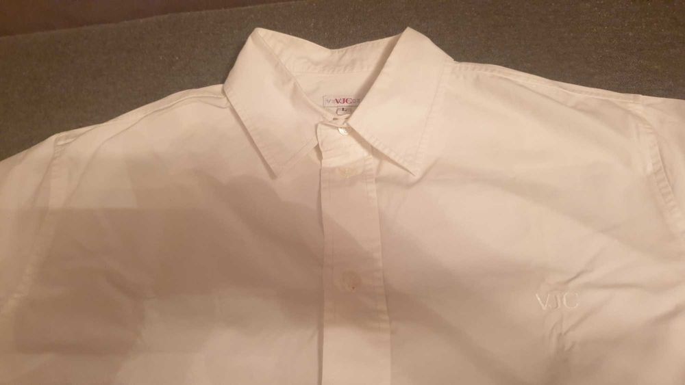 Koszula Versace Jeans Couture, M/L, biała, krótki rękaw, stan bdb-