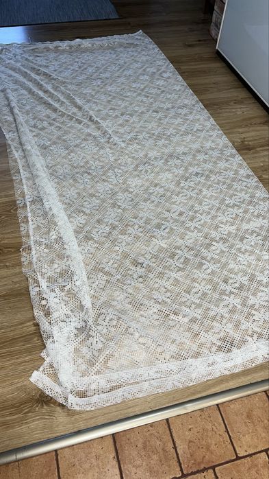 Firana biała bez listwy 240 cm na 480 cm