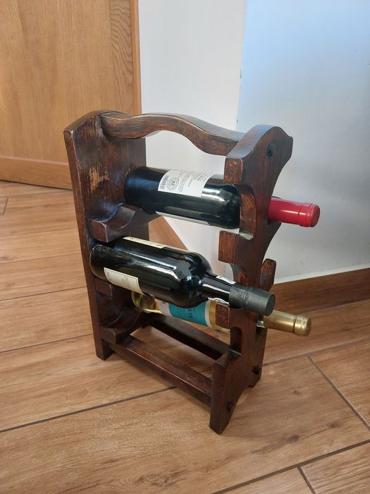 Stary stojak, szafka  na  wino , drewno dąb