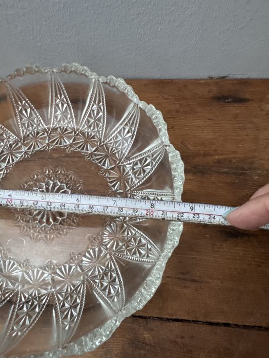 Conjunto Sobremesa Vintage Vidro Lapidado / Cristal (6 Peças)