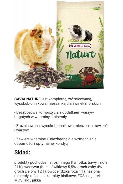 Wysokiej jakości sianko i karma dla świnki morskiej