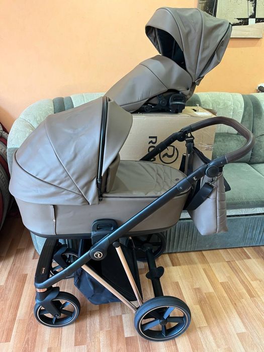 Коляска, візочок 2в1 Roan Ivi 2.0 eco шкіра camel