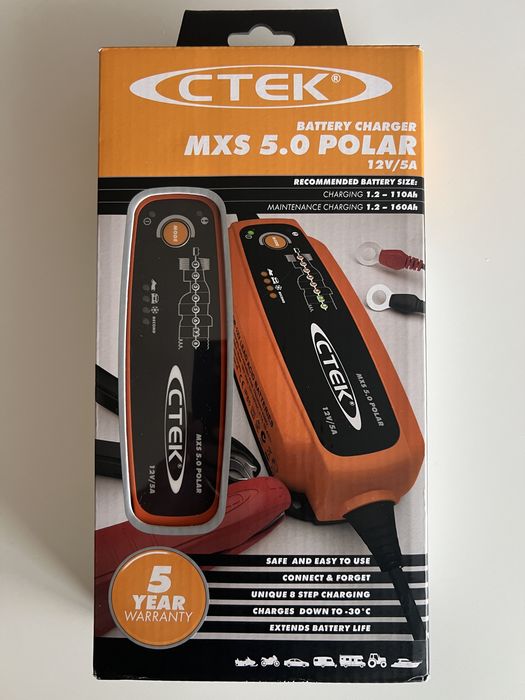 Carregador de Bateria CTEK MXS 5.0 POLAR – Novo na caixa