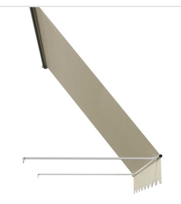 toldo manual semi caixa 2.5x2.5cm beje