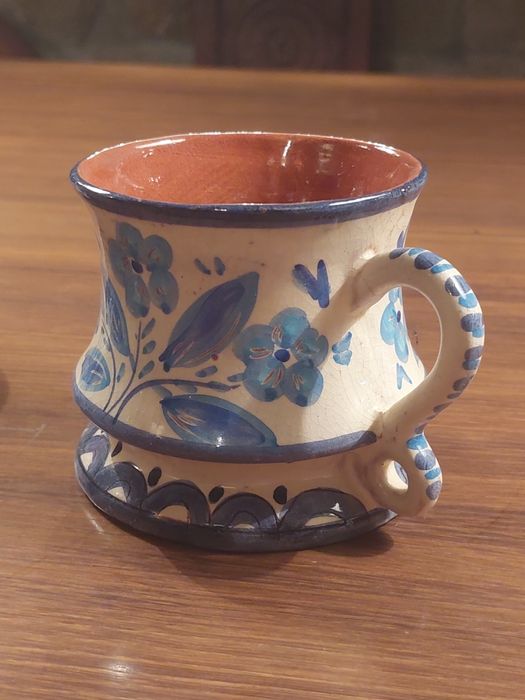 2 canecas barro pintado