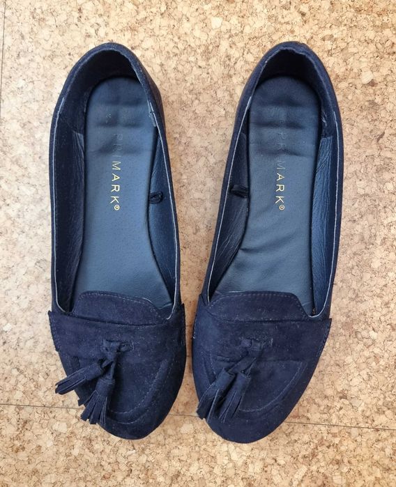 Sabrinas/ sapatos rasos pretos Primark, tamanho 37