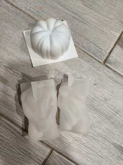 Силіконові форми молди для свічок мила кінь новорічні квіти сукуленти