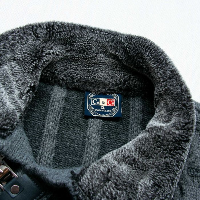 Avant Garde sweter z zapięciami z golfem L/XL slim