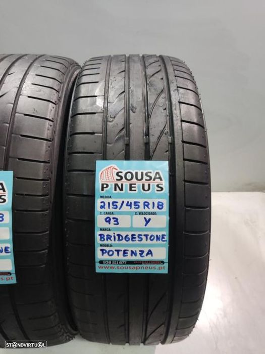 2 pneus semi novos 215-45r18 bridgestone - oferta dos portes