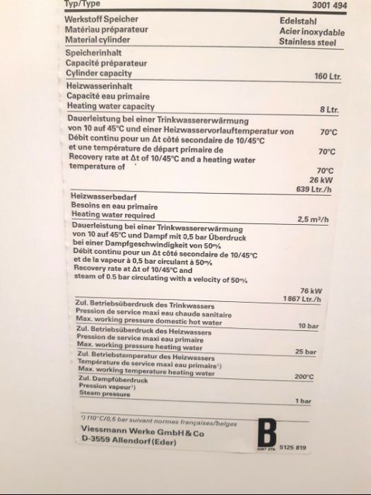 Bojler 160 L nierdzewka nierdzewny VIESSMANN wężownica GWARANCJA