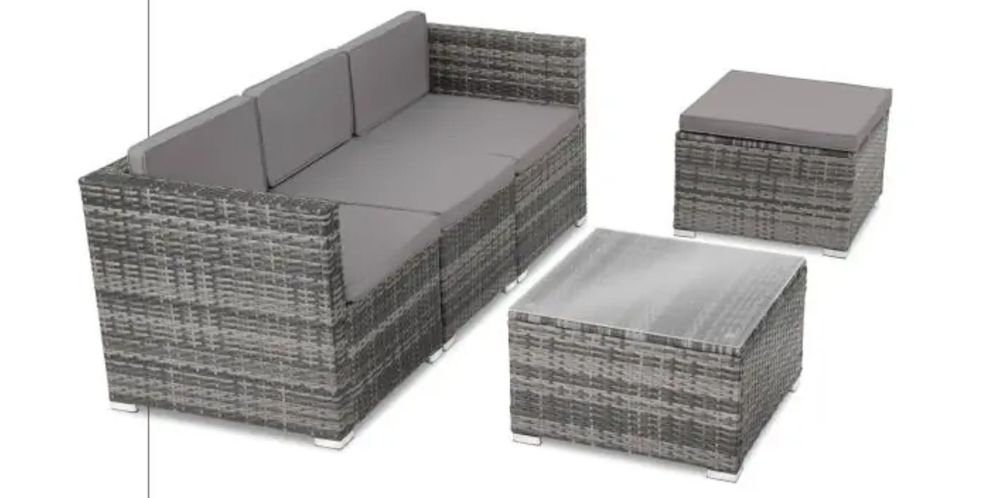 Mesa + sofá de jardim