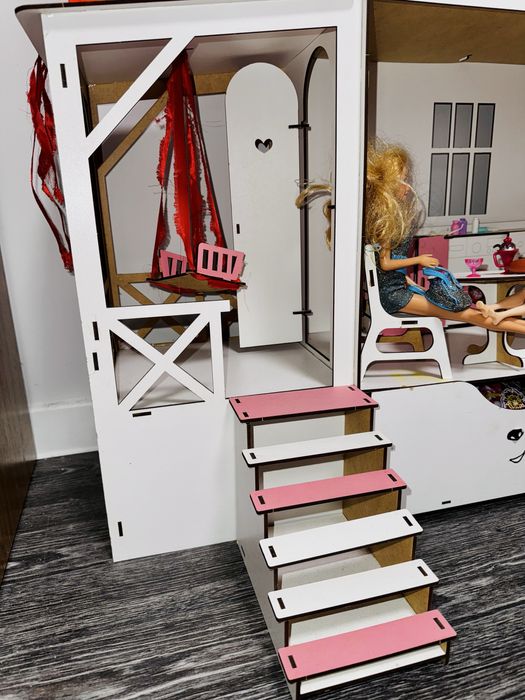 Деревʼяний ляльковий будинок великий дом для ляльок/лол/барбі