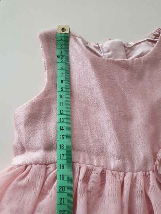 Sukienka dziewczęca elegancka hm h&m tiulowa różowa odświętna 86