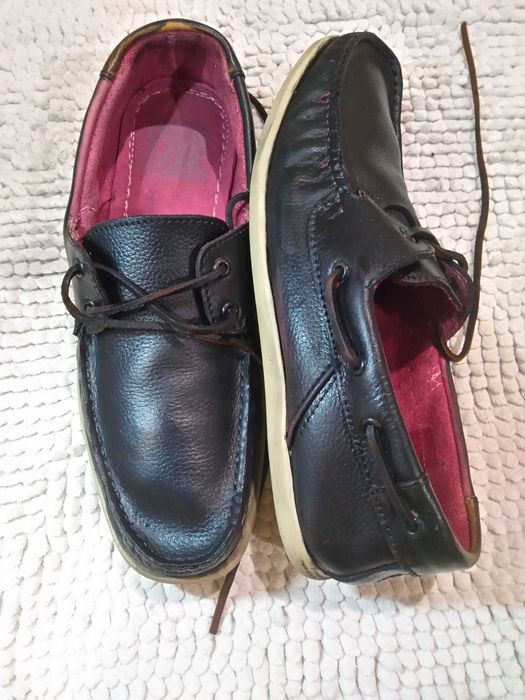 Мужские,кожаные мокасины-топсайдеры,Португалия.недорого