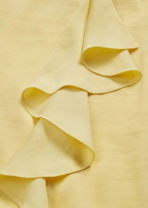 B.P.C żółta spódnica midi z falbaną ^40