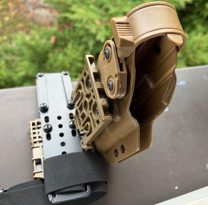 Kabura udowa do Glock 17 pod latarkę Fenix GL19R (V1) – platforma i pas udowy