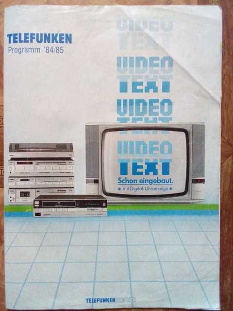 Журнал ретро винтаж каталог телевизор видео-аудио Telefunken 1984-85