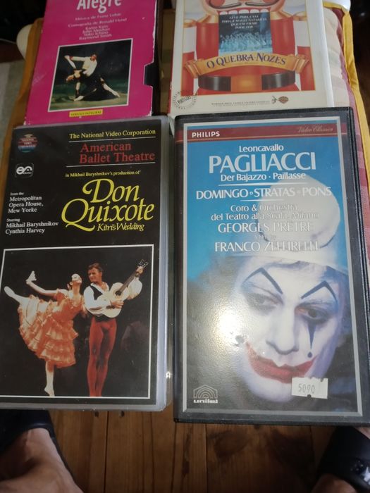 Lote k7 VHS Bailados , ópera, música.