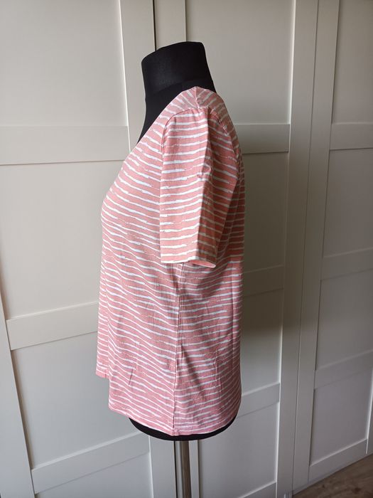 Damska bawełniana bluzka w paski koszulka z krótkim rękawem esmara