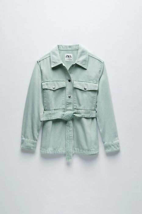 Джинсовая рубашка Зара xs-s-m