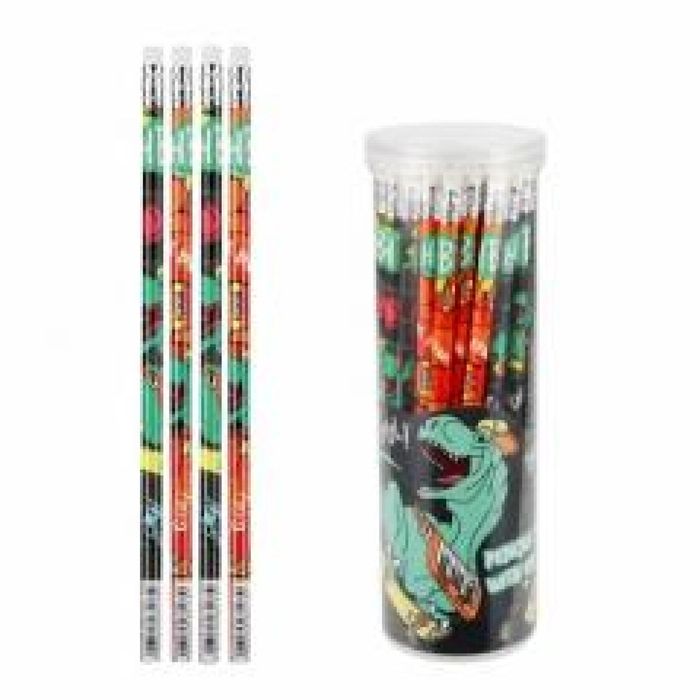 Ołówek z gumką HB Dino (48szt) STARPAK tuba,