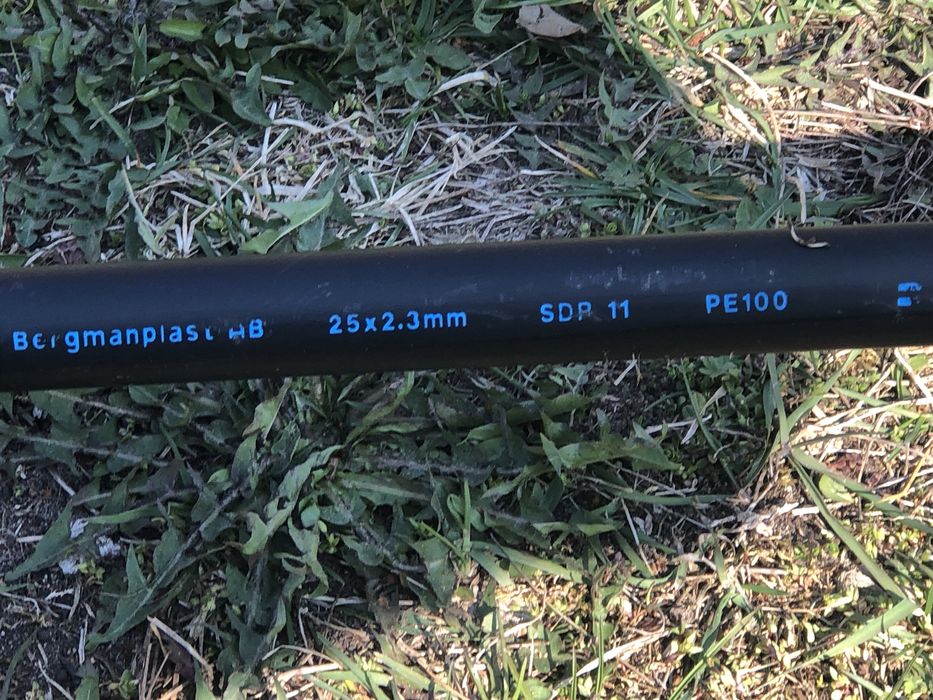 Rura plastikowa  o sredicy 25x2.3mm