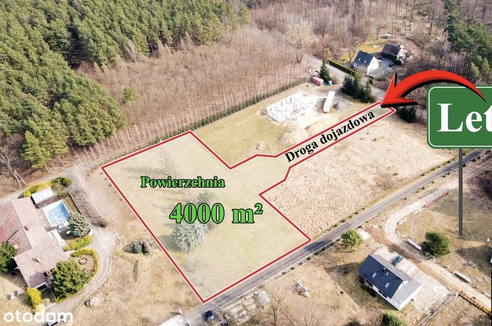 Działka budowlana 4000 m² w spokojnej okolicy