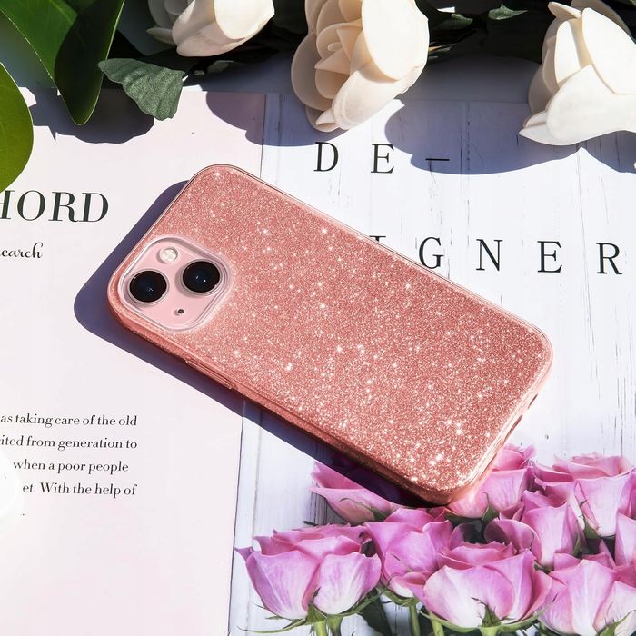 Błyszczące Etui Ochronne Do Apple iPhone 15 Różowe 6,1''