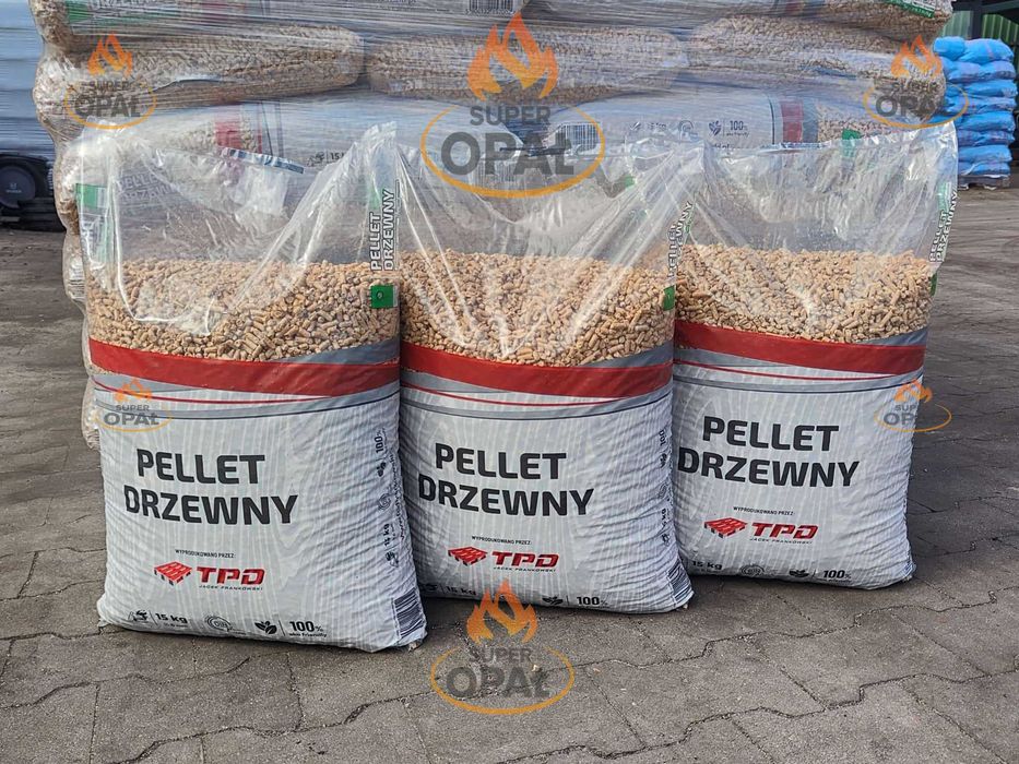 Pellet certyfikowany TPD Premium DINplus super jasny czysty 990kg 66szt