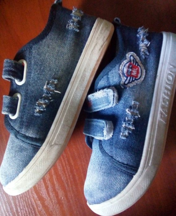 Модные джинсовые мокасины, кеды на мальчика 35 размер-19.5 см длина ст