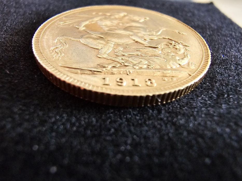 Libra Ouro 22kt Georg V 1918