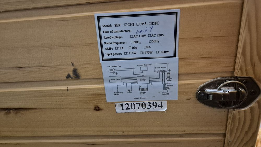 Sauna drewniana elektryczna składana
