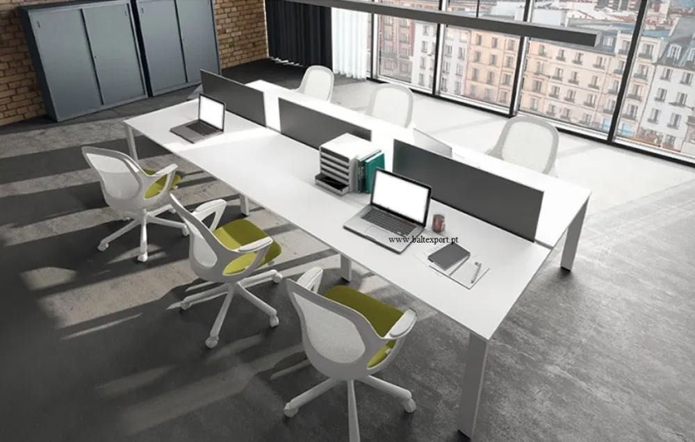 Ilha Posto Trabalho com 2 |4|6|8 Lugares Secretárias Mesas Móveis Novo