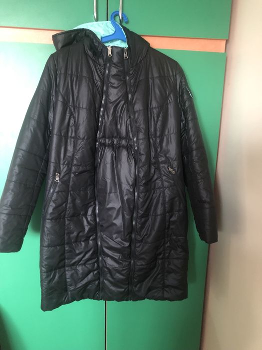 Плащ для вагітних на дві сторони з вставкою