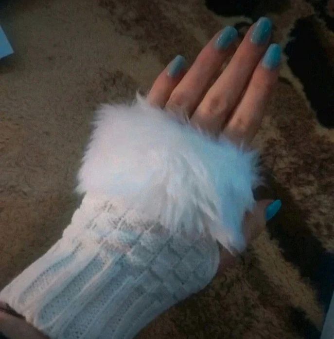 Rękawiczki damskie sztuczne futerko