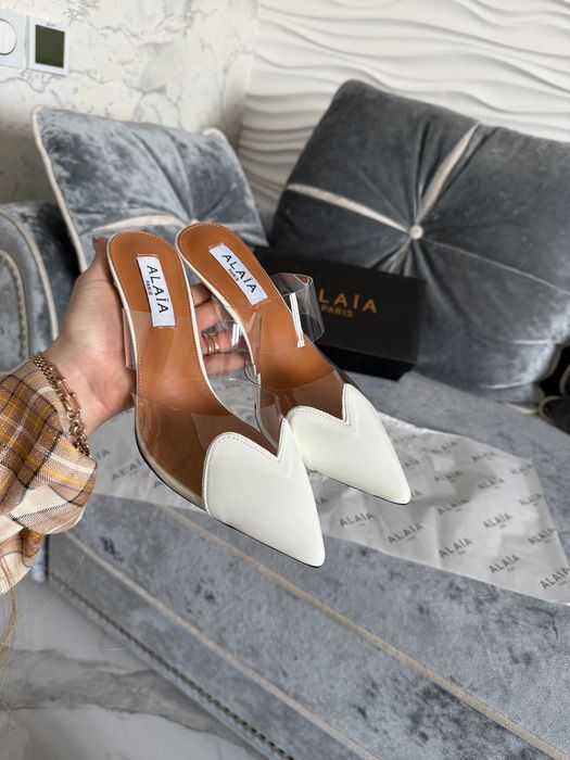 Молочные белые туфли Alaia 35,36,37,38,39