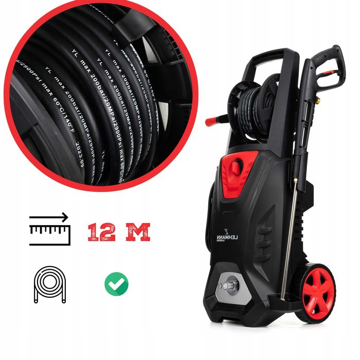 Мийка високого тиску Lehmann 350бар 3000W Насос ЛАТУНЬ. БЕЗЩІТКОВИЙ двигун. Мойка высокого давления. Керхер