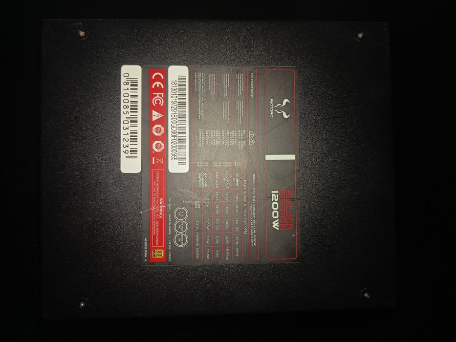 Fonte modular de 1200w 80 GOLD