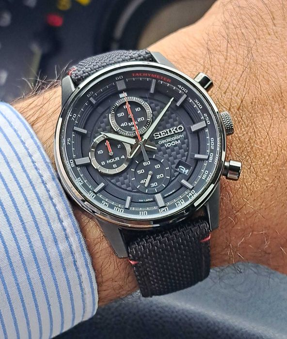 Relógio Seiko Chronograph "BlackCarbon" - SSB315P1